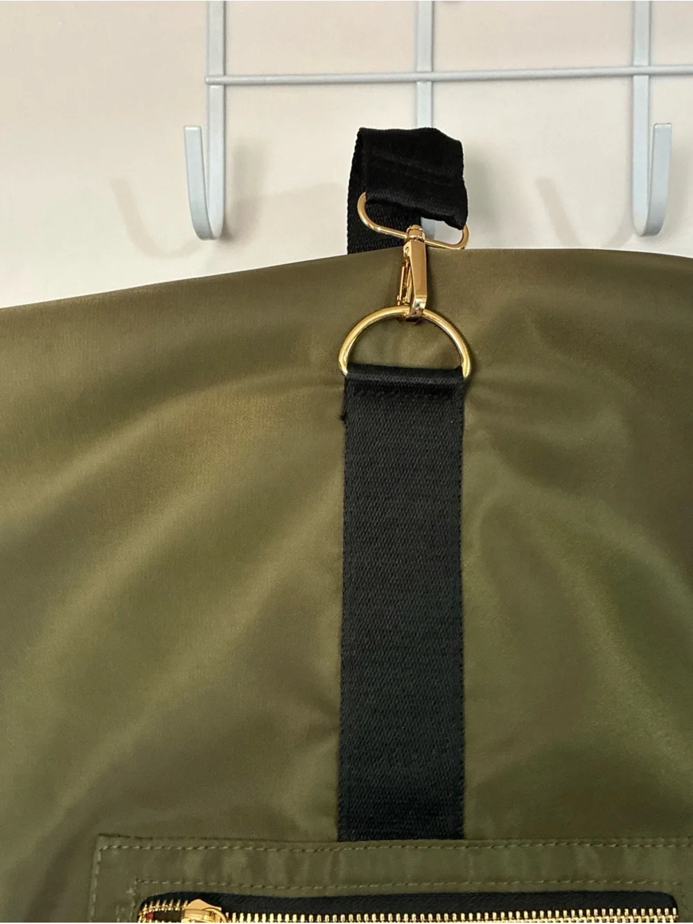 Jean Paul Gaultier Olive Green Duffel/ Yoga Backpack Bag w/Gold Hardware 17x15”